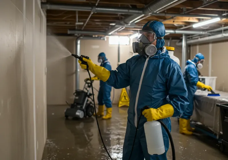 Basement Sanitization and Antimicrobial Treatment process in Albemarle, NC